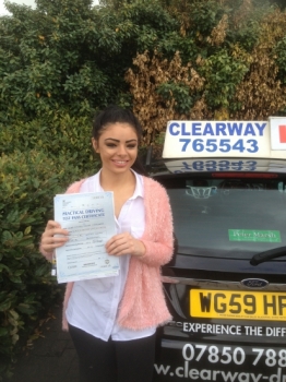 Thank you so much Fred for the best driving tuition I could have asked for and just as I was giving up hope of passing with my last driving school Would recommend you to anyone Thanks - Chiara x Passed 30th July 2015