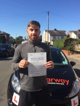 Thank you Fred for everything and for giving me the confidence to pass my test and first time as well I would highly recommend anyone to learn with you Passed 6th September 2018