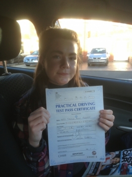 Thank you for getting me through my driving test From the first lesson I felt confident and comfortable on the roads with my brilliant instructor Fred Would highly recommend Clearway Passed 5th February 2015