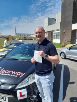 I would like to thank Fred and his team for an excellent journey.  He gave sound advise and with his patience and time, helped me to perform some of the most difficult manouvres that I had previously found hard to do.  A great personality and always been good to have a chat with.  I can´t recommend Clearway Driving School highly enough.  Today marks a new chapter for me in my driving journey